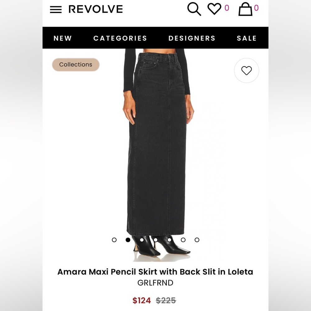 Amara Maxi Pencil Skirt with Back Slit in Loleta